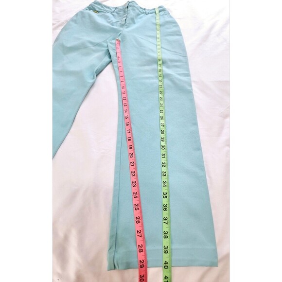St. John Sport Light Turquoise 5 Pocket Stretch Cotton Pants Size 4 - Picture 8 of 8
